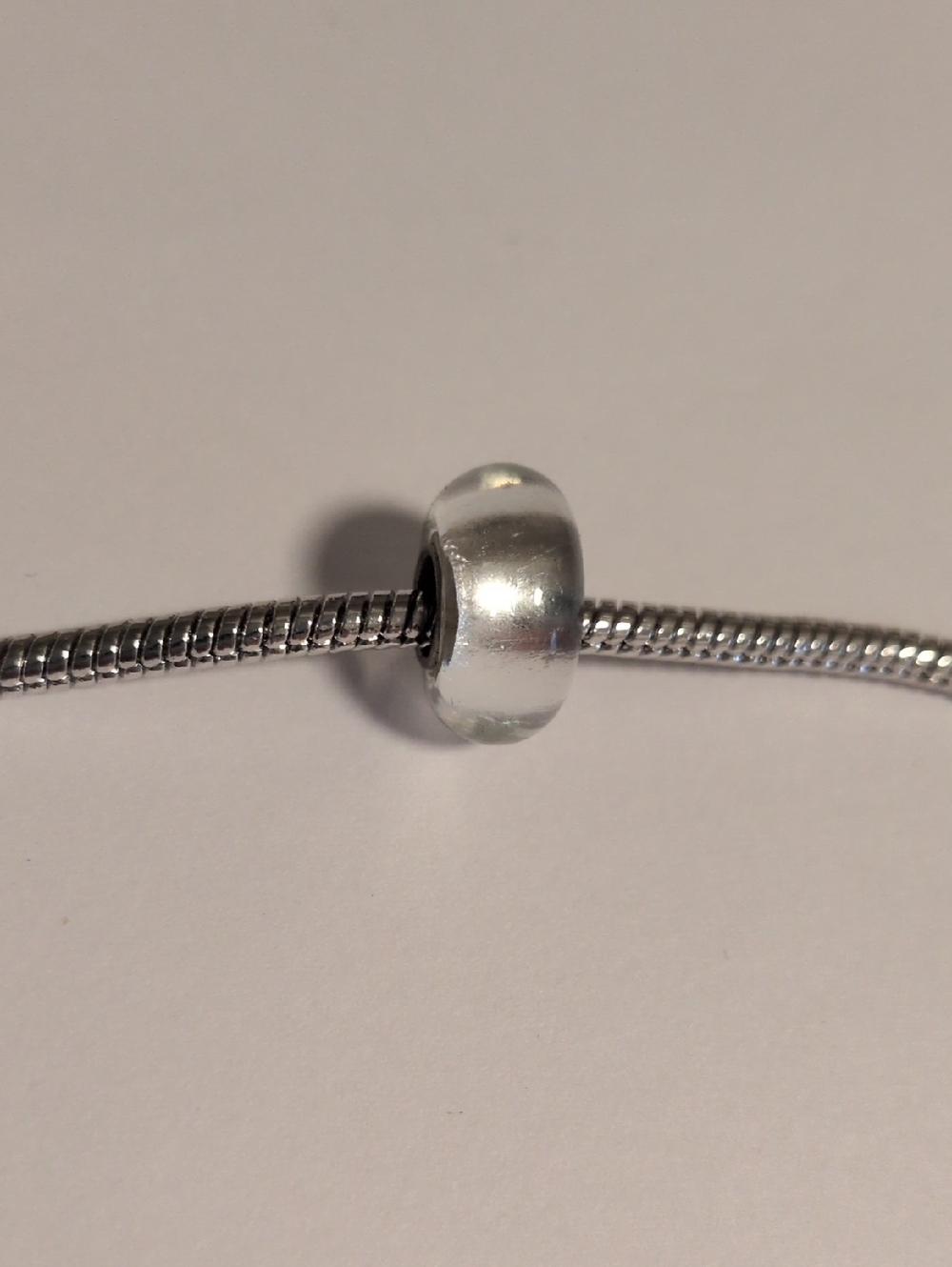 Silver Murano Glass Charm for Pandora Style Bracelet